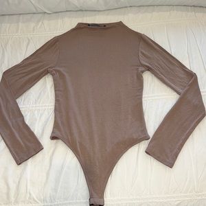 Naked Wardrobe Bodysuit Tan Size Medium